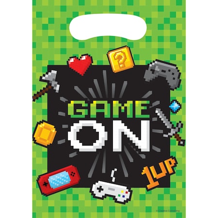 Creative Converting Video Game Party Favor Bag, 6.25"x9", 96PK 336677
